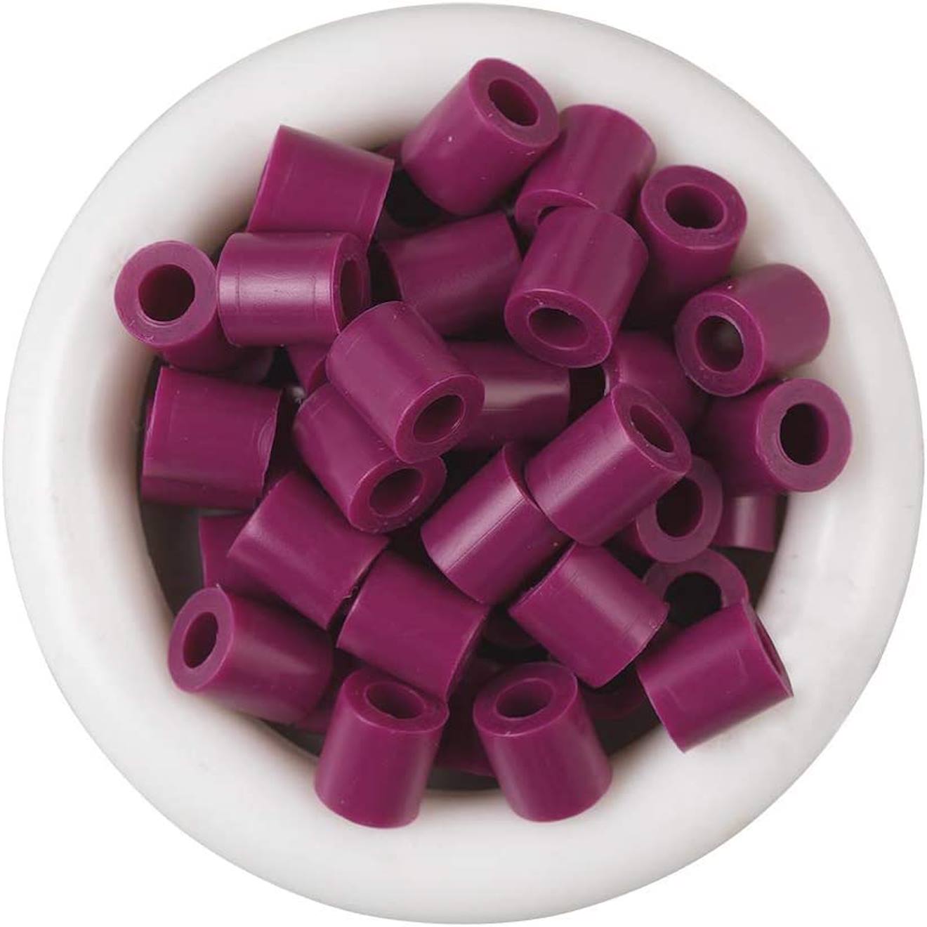 Sachet 1000 Perles Plastique Midi Prune Violet
