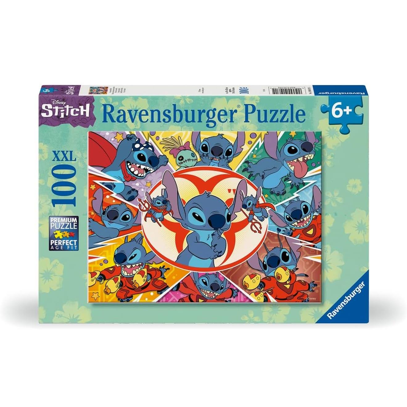 Ravensburger - Puzzle Univers Disney Stitch 100 Pcs Xxl Vert