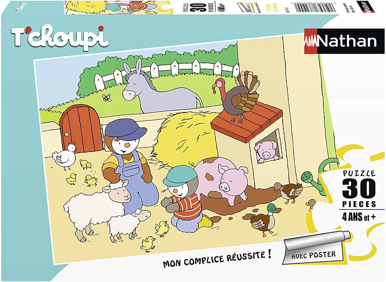Puzzle T'choupi À La Ferme 30 Pcs Beige