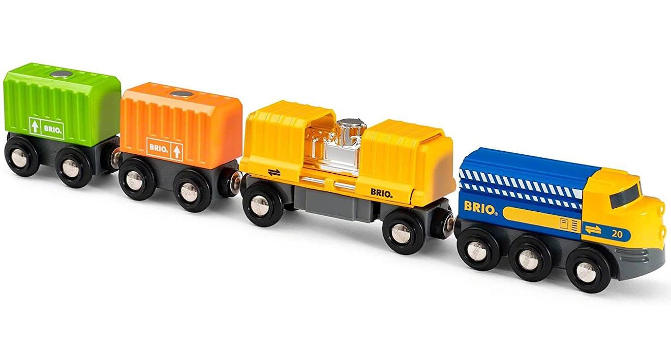 Long Train De Marchandises Jaune