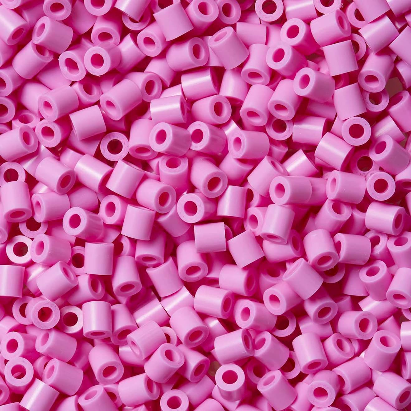 Sachet 1000 Perles Plastique Midi Rose Pastel Rose