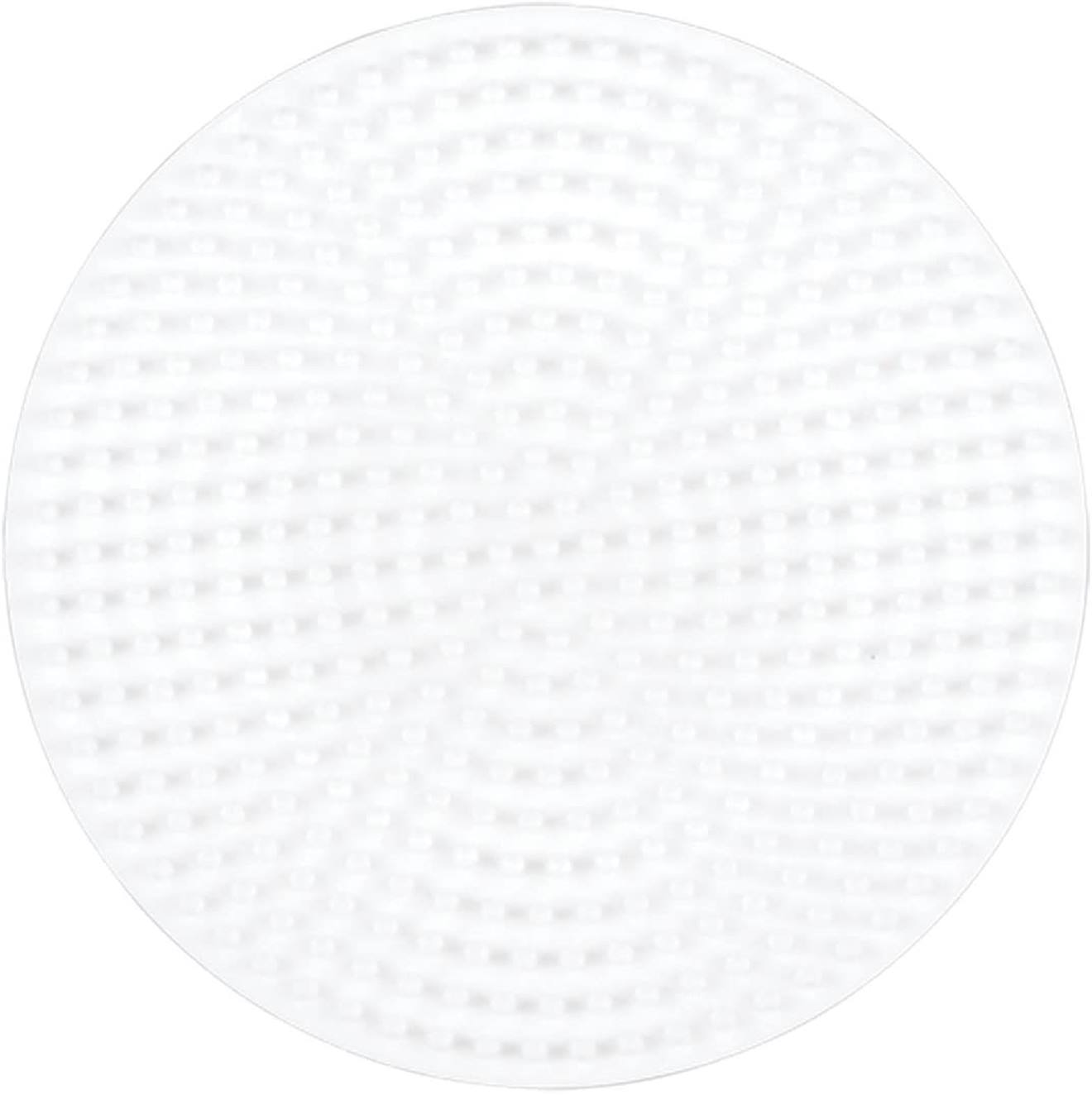 Plaque Petite Ronde Perles Plastique Midi Blanc