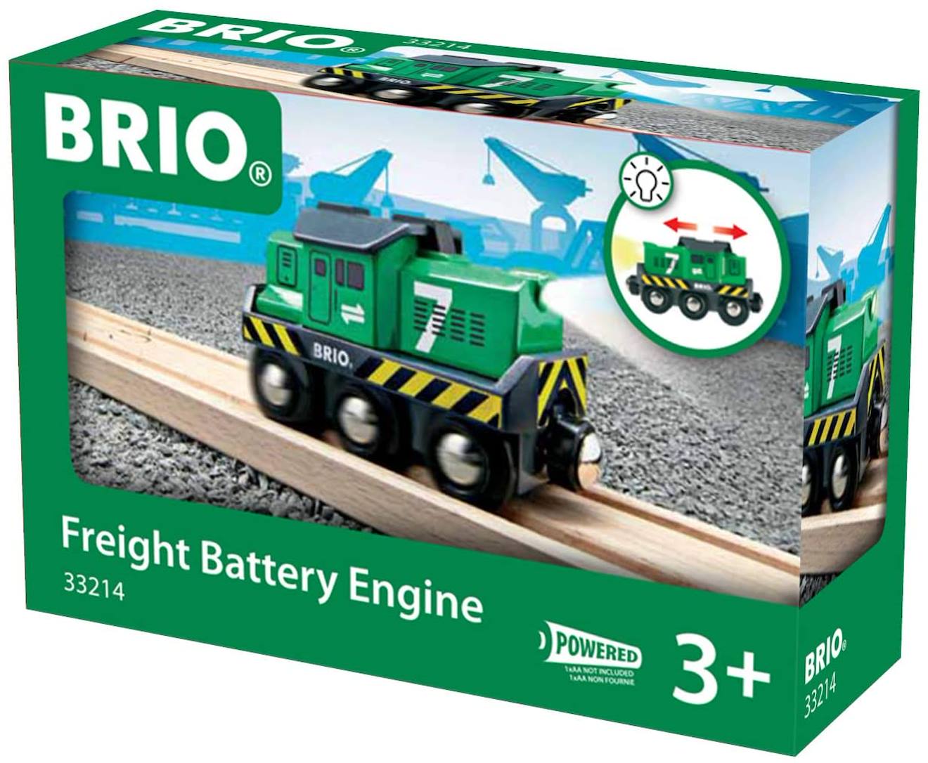 BRIO - Locomotive De Fret À Pile Vert