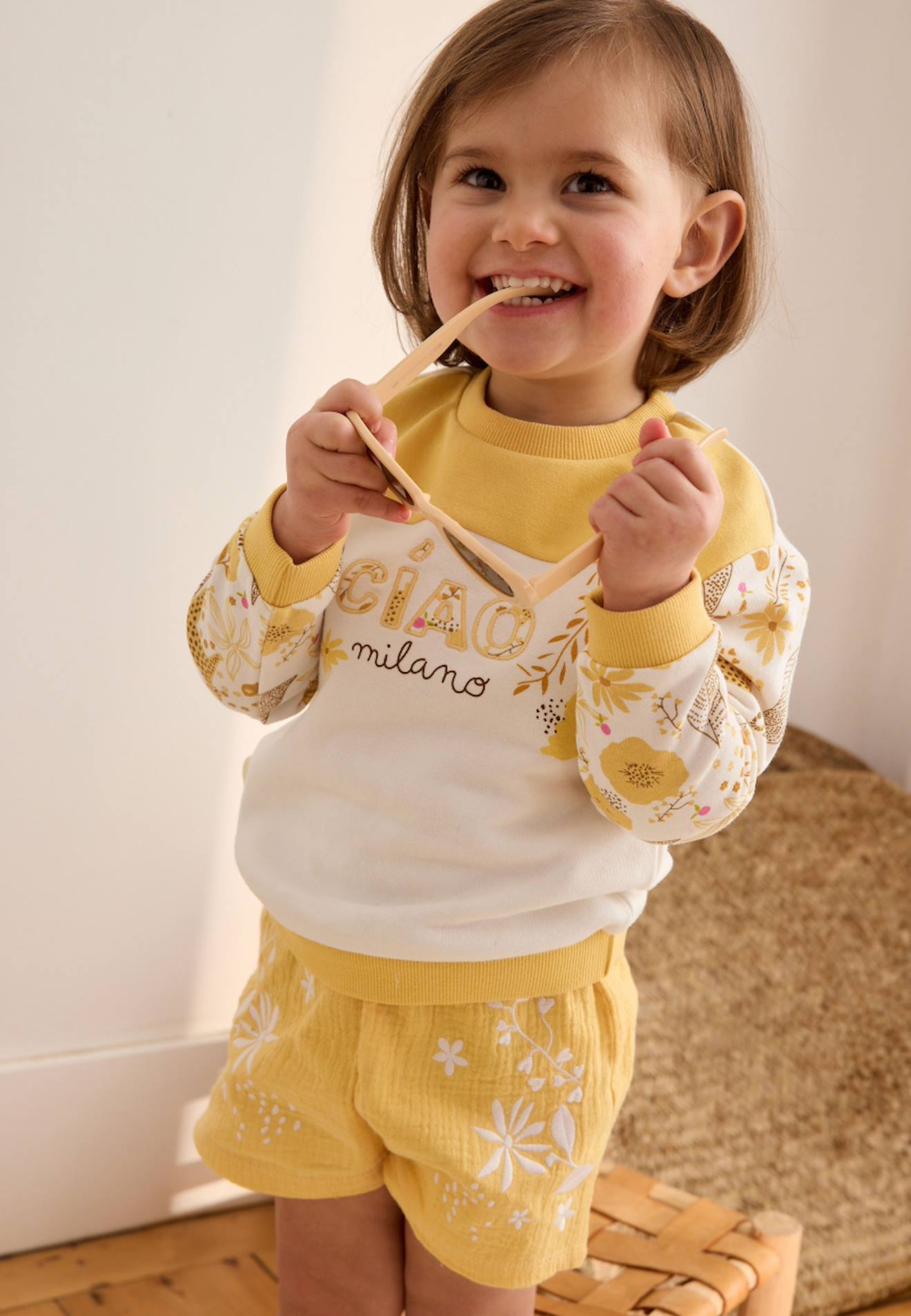Sweat-shirt Enfant Ciao Milano Jaune