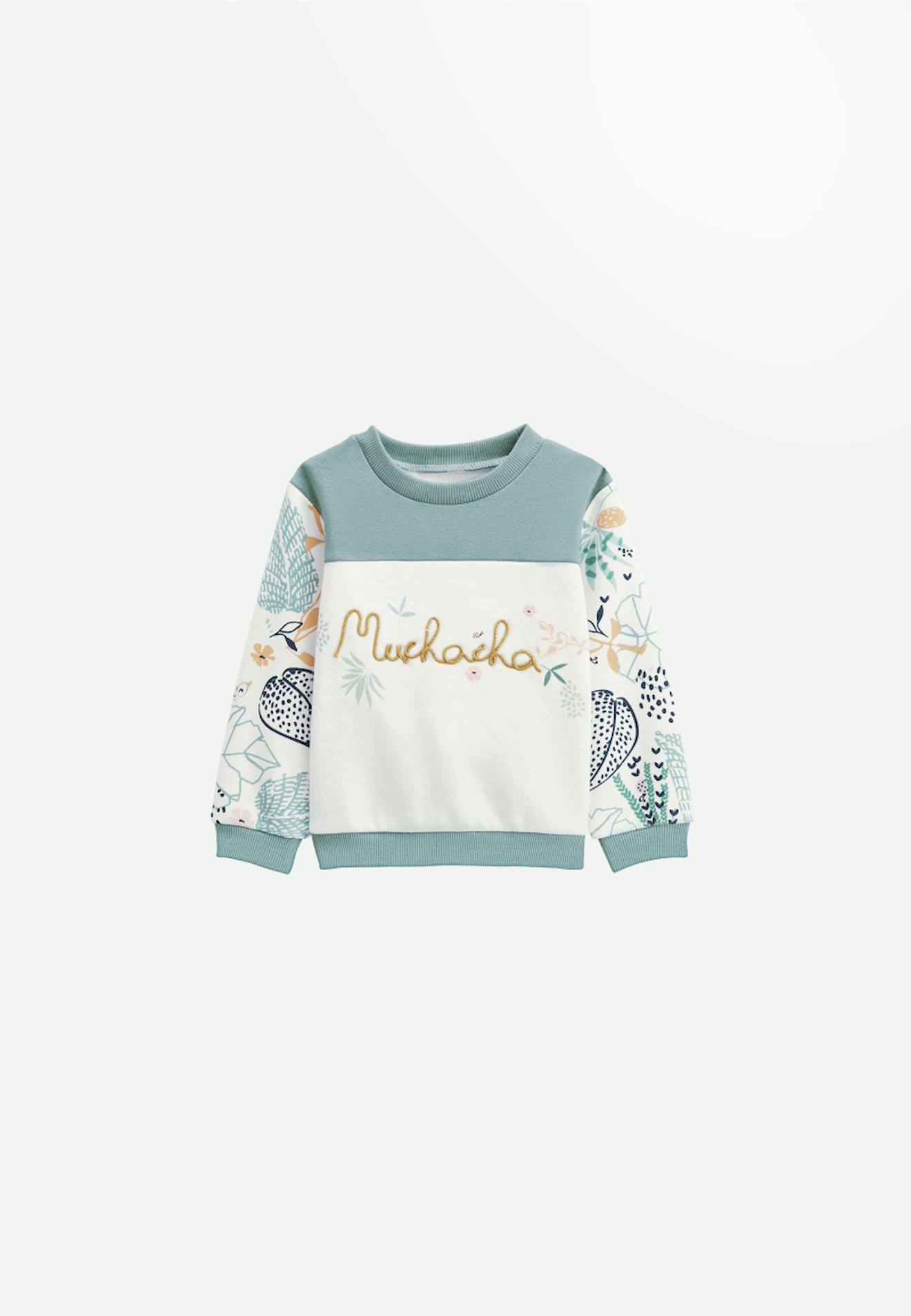 Sweat-shirt Enfant En Molleton Holamuchacha Ecru