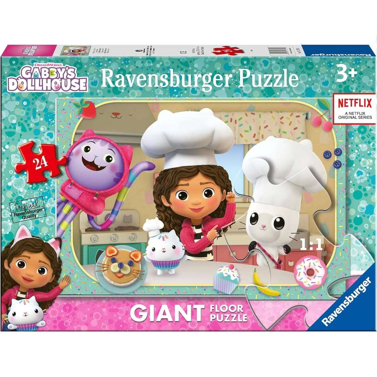 Ravensburger - Puzzle Géant La Cuisine De Gabby 24 Pcs Rose
