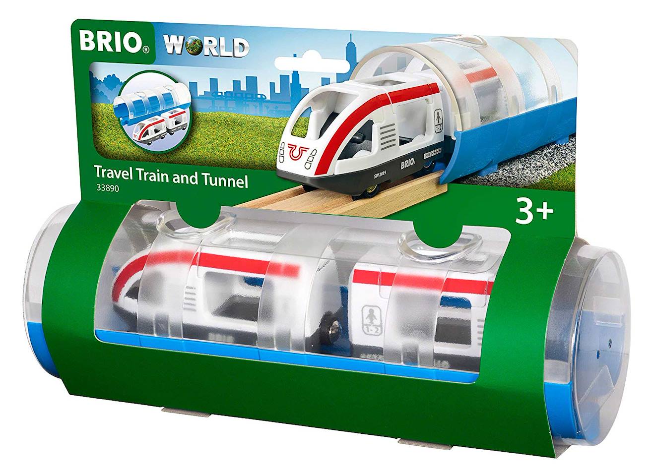 Train De Voyageurs Et Tunnel Blanc