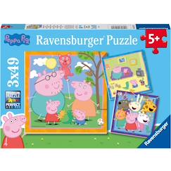 Jouet-Puzzle peppa pig 3x49 pcs