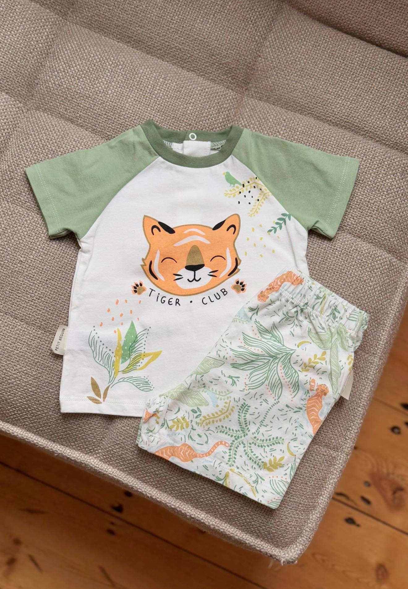 Pyjama Enfant Manches Courtes Kanha Vert