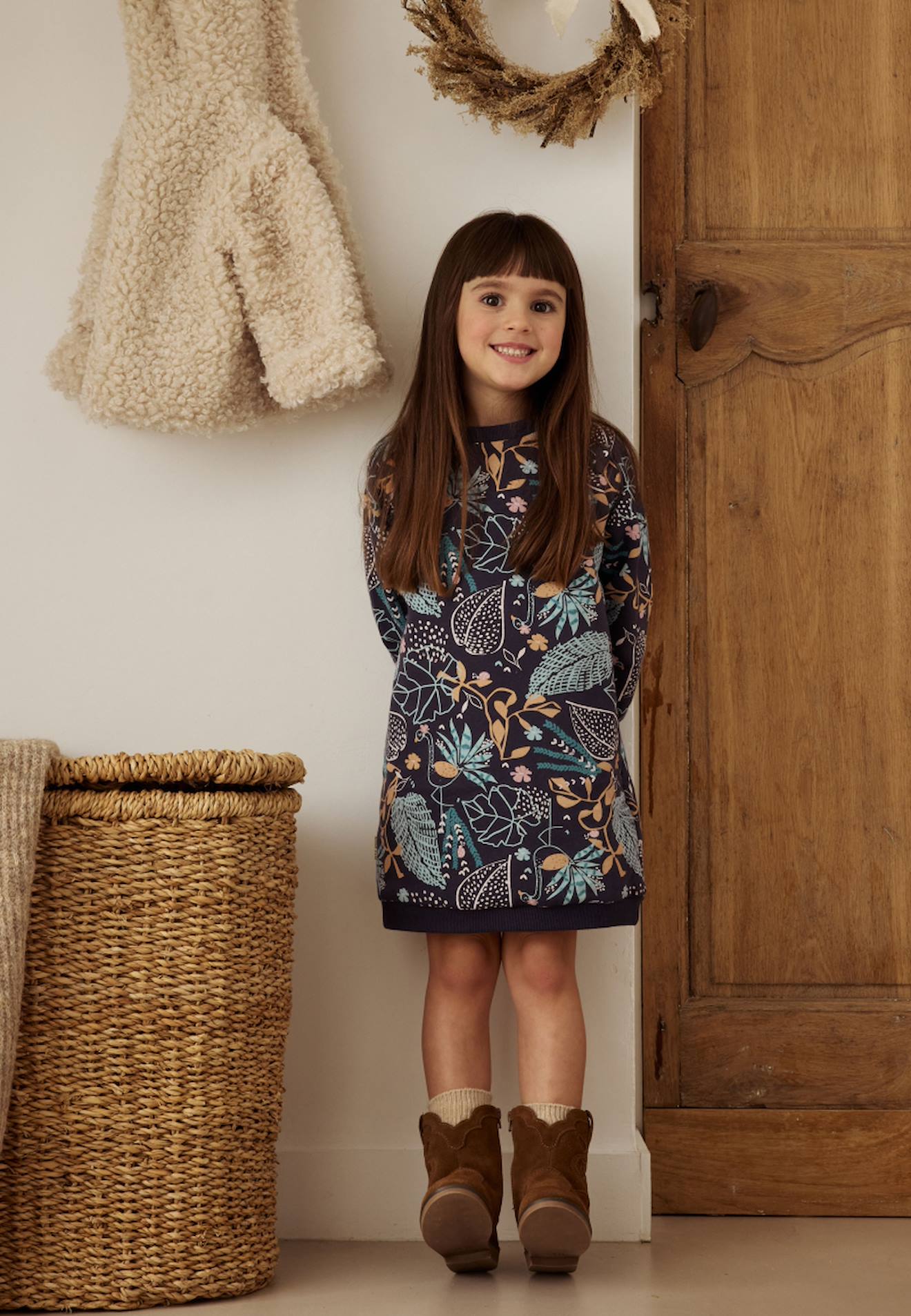 Robe Enfant En Molleton Holamuchacha Bleu