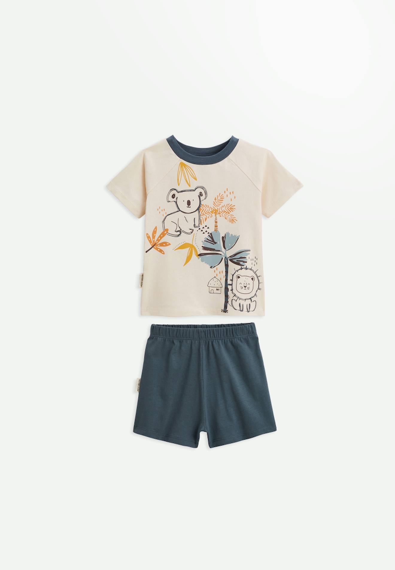 Pyjama Enfant Manches Courtes Tapioca Gris