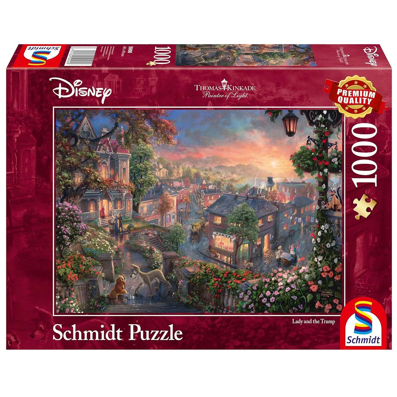 Puzzle La Belle Et Le Clochard 1000 Pcs Rouge
