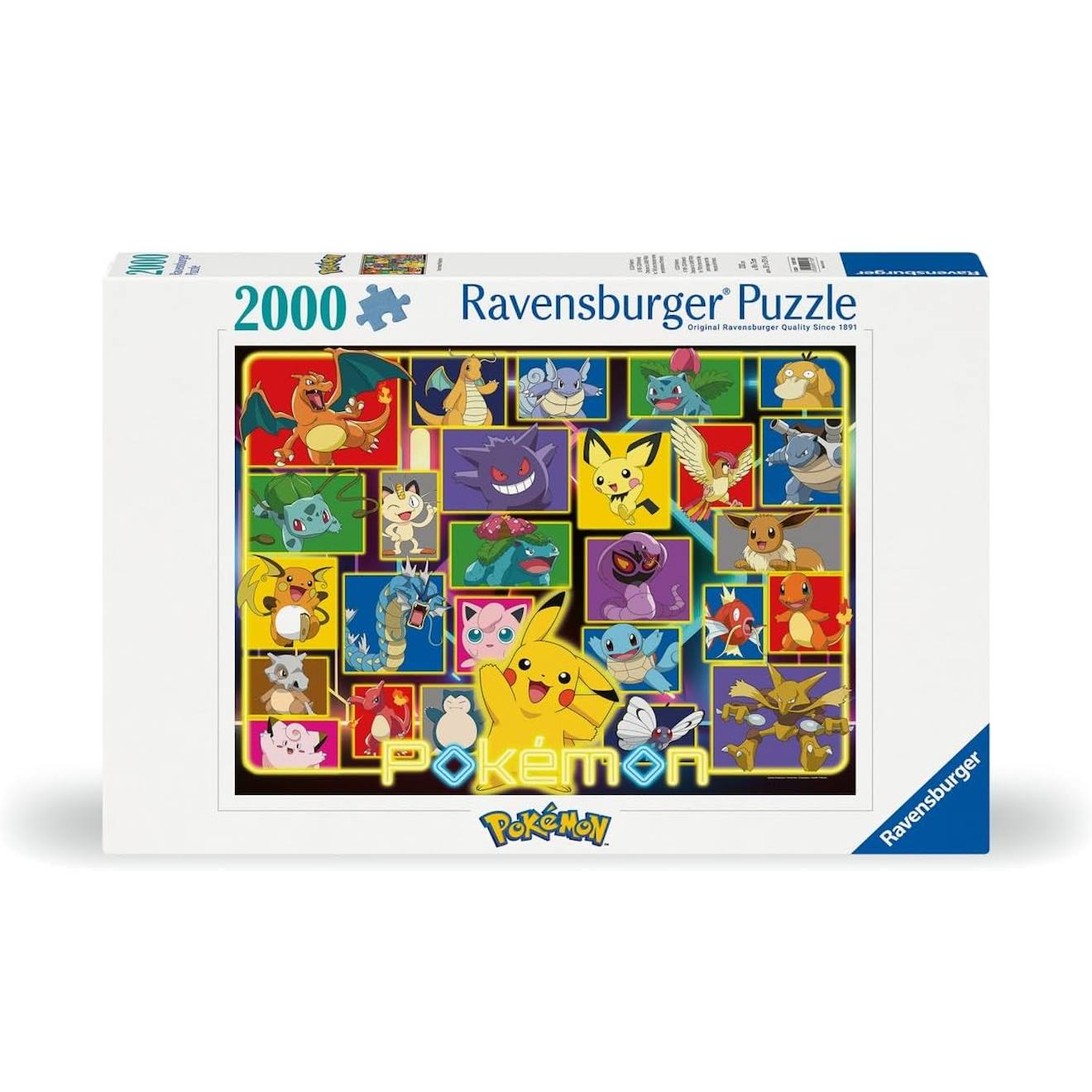 Puzzle Pokémon Lumineux 2000 Pcs Blanc