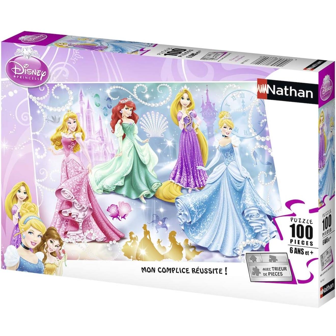 Puzzle Princesses Étincelantes Disney 100 Pcs Blanc