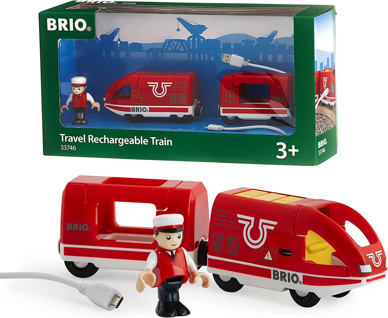 Train De Voyageur Rechargeable Rouge