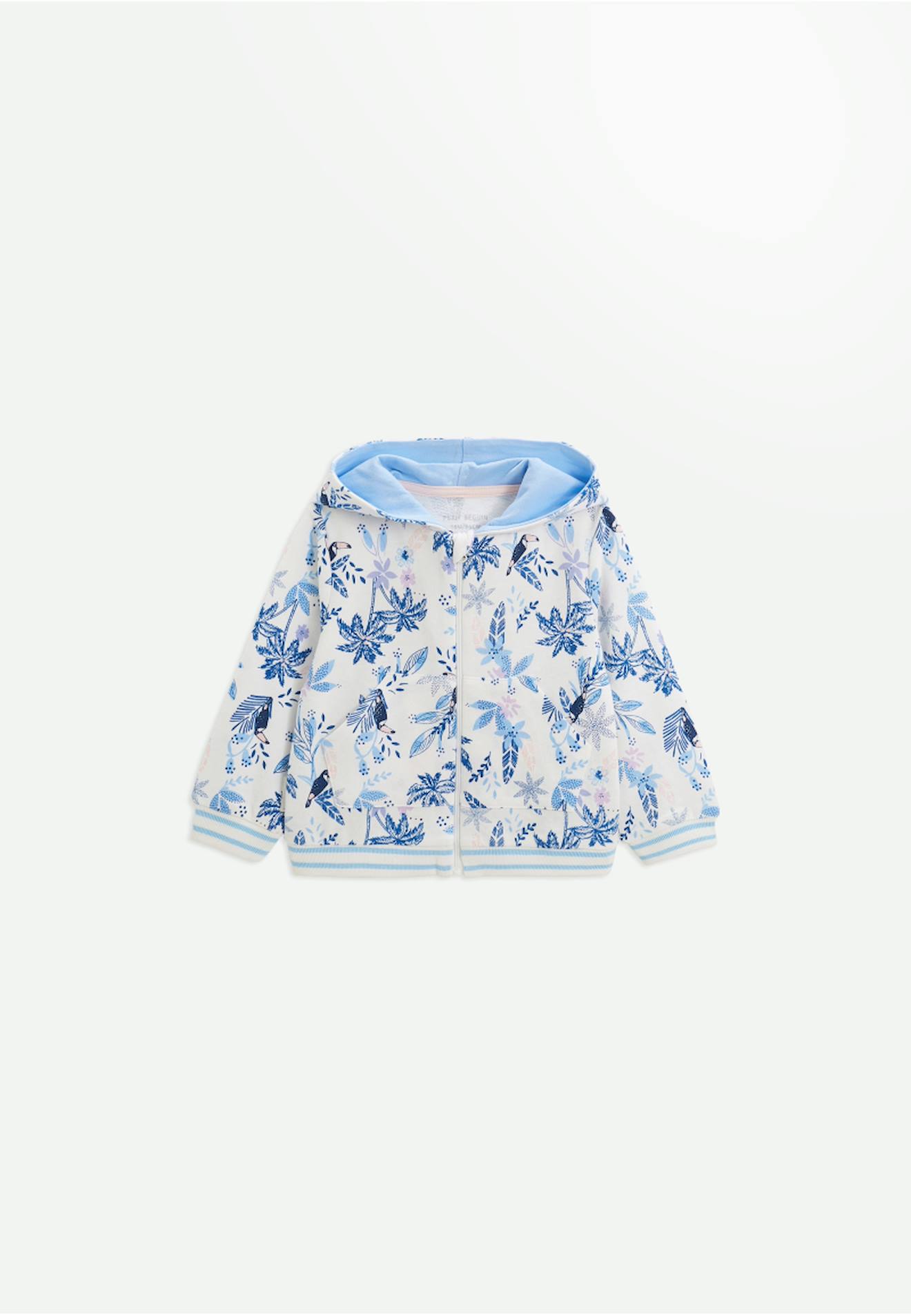 Sweat À Capuche Zippé Enfant Moorea Ecru