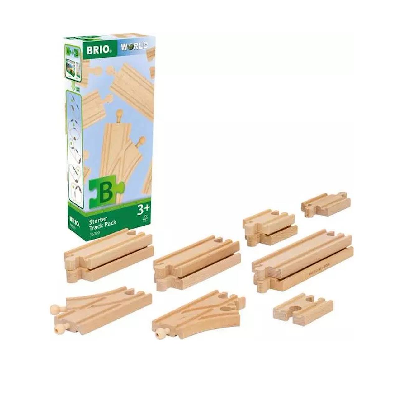 BRIO - Coffret De Démarrage - 12 Rails - Pack B Beige