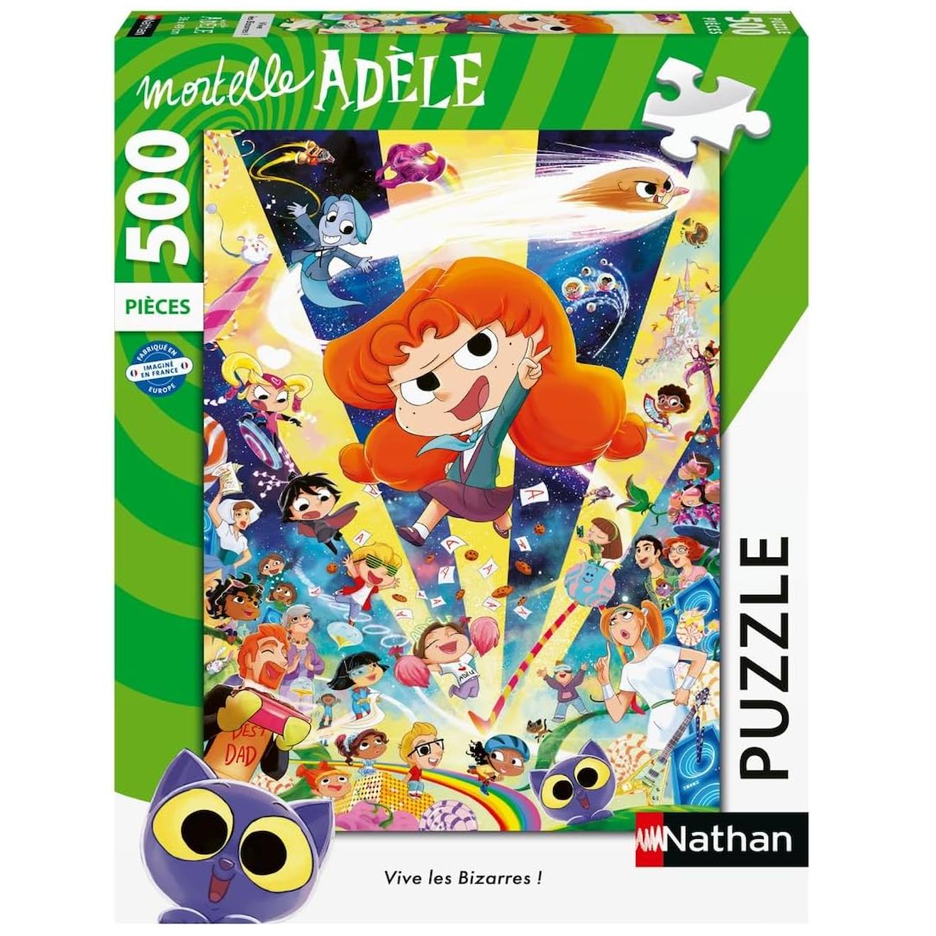 Nathan - Puzzle Bizarres Mortelle Adèle 500 Pièces Blanc