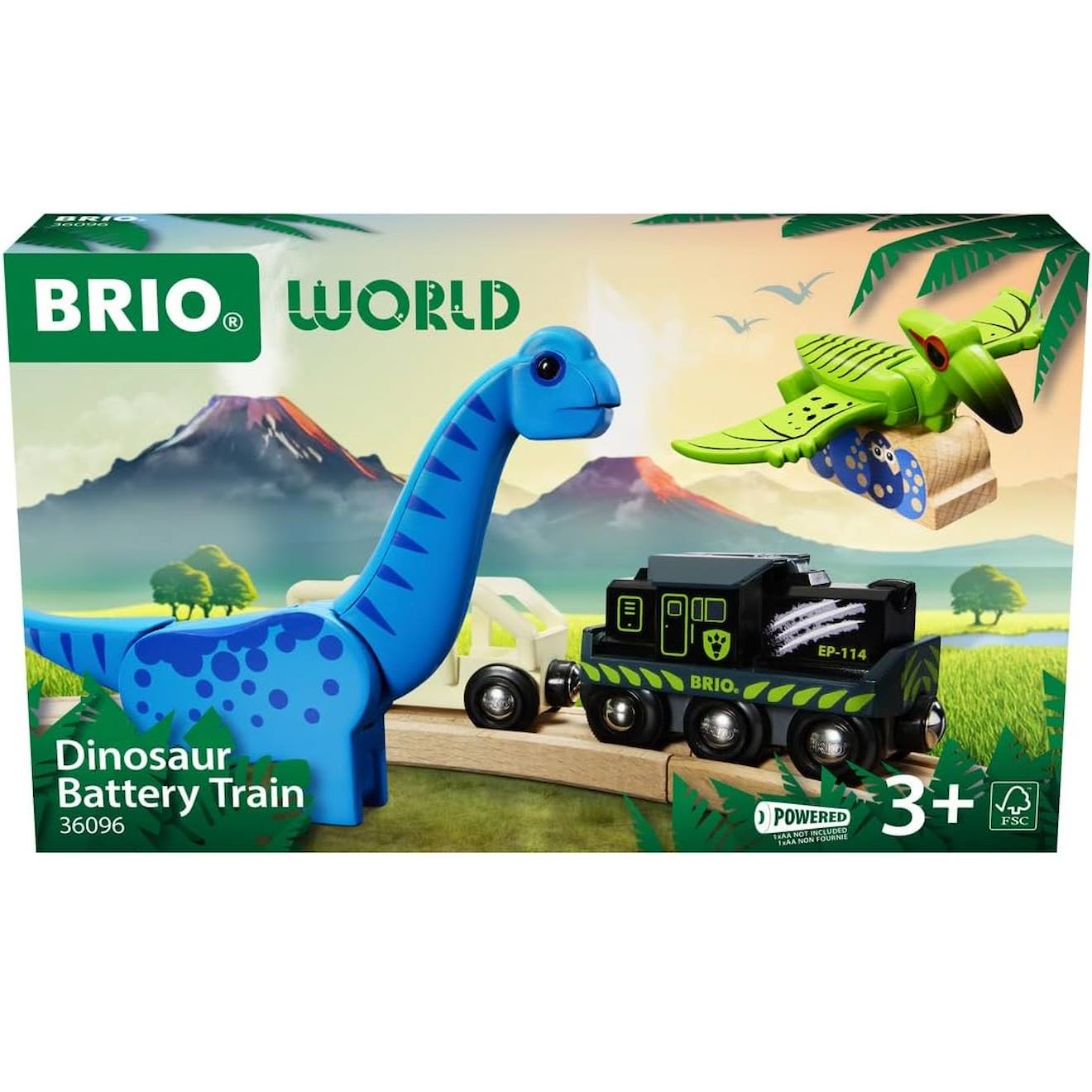Train Des Dinosaures À Piles Vert