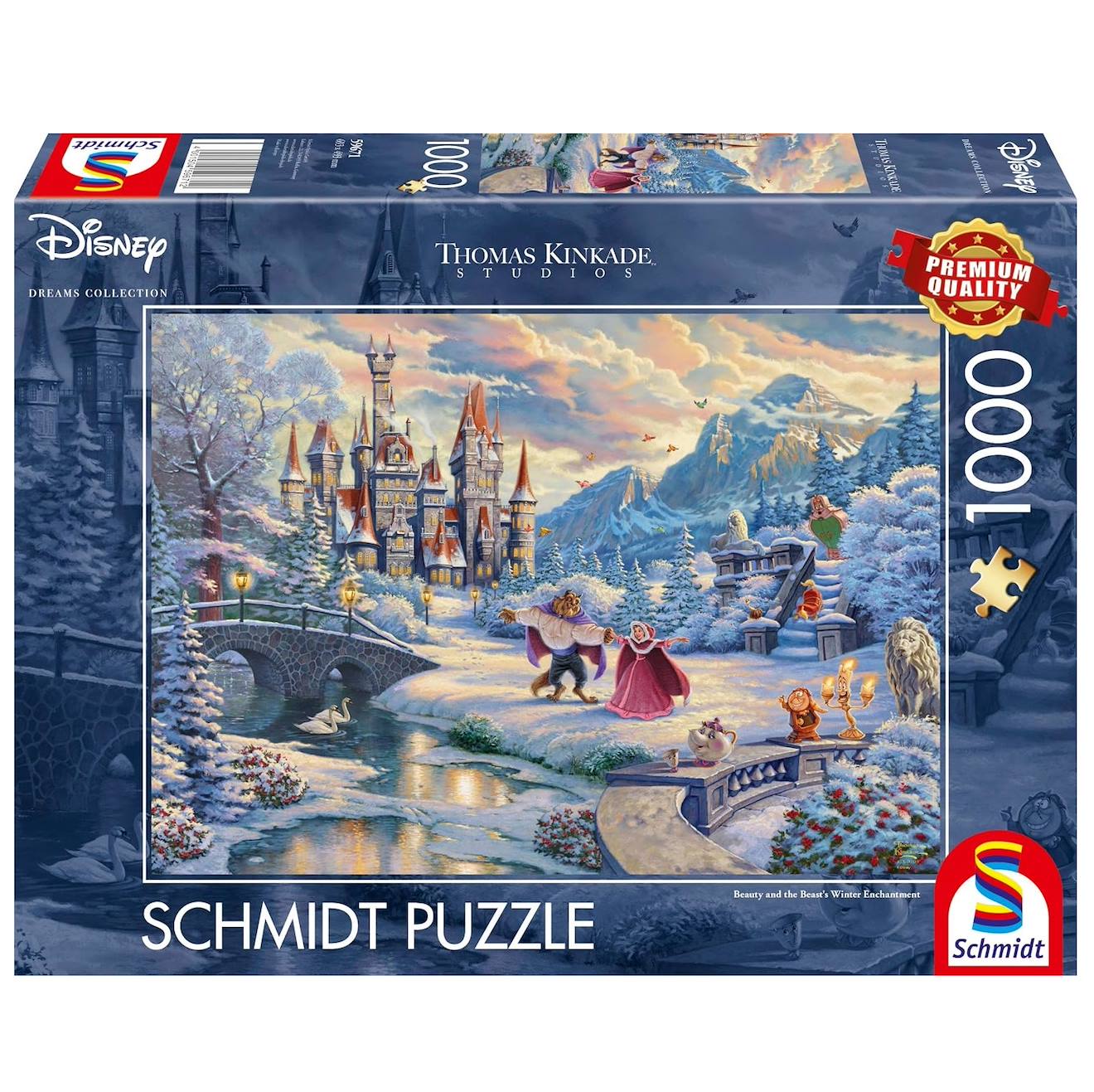 Puzzle La Belle Et La Bête En Hiver 1000 Pcs Bleu