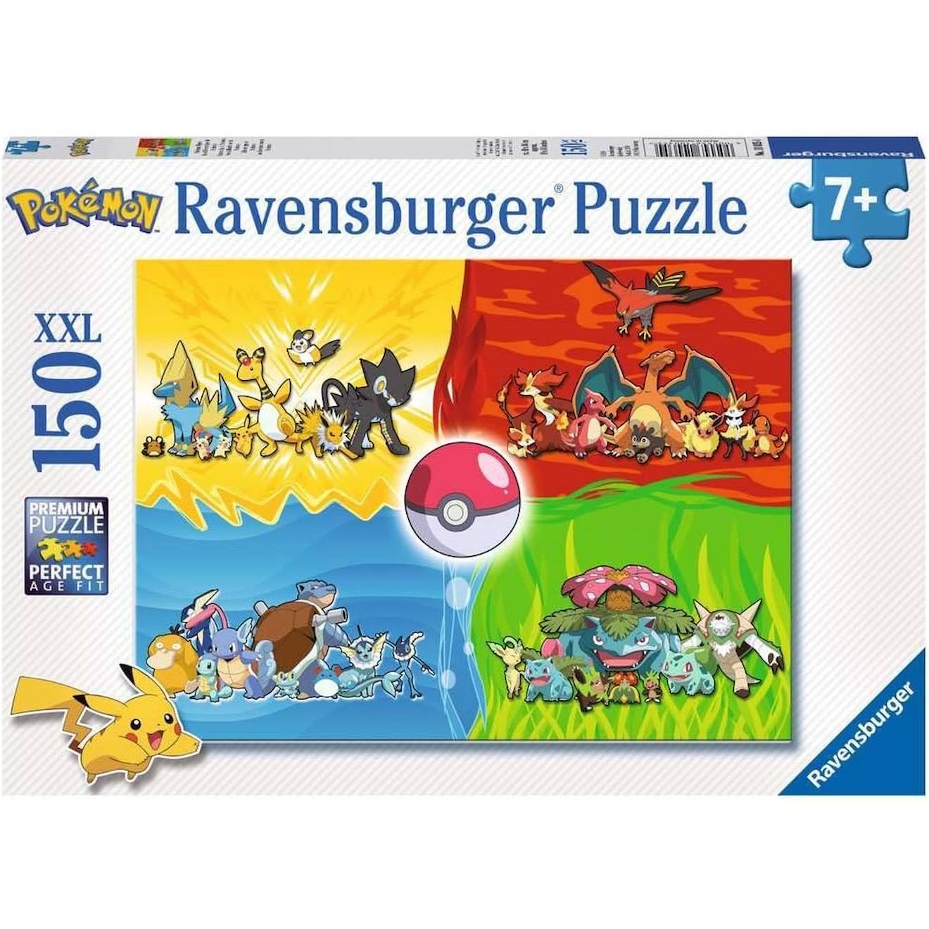 Puzzle Différents Types De Pokémon 150 Pcs Xxl Blanc