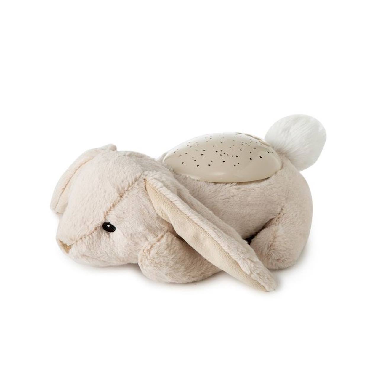 Peluche Veilleuse Projecteur D'étoiles Lapin Beige