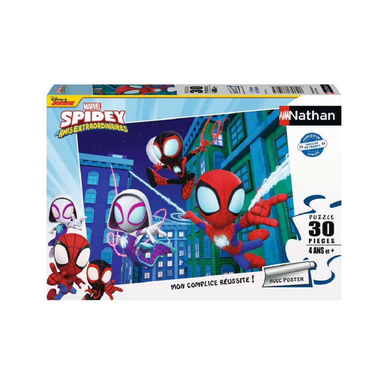 Puzzle L'équipe De Spidey 30 Pcs Bleu