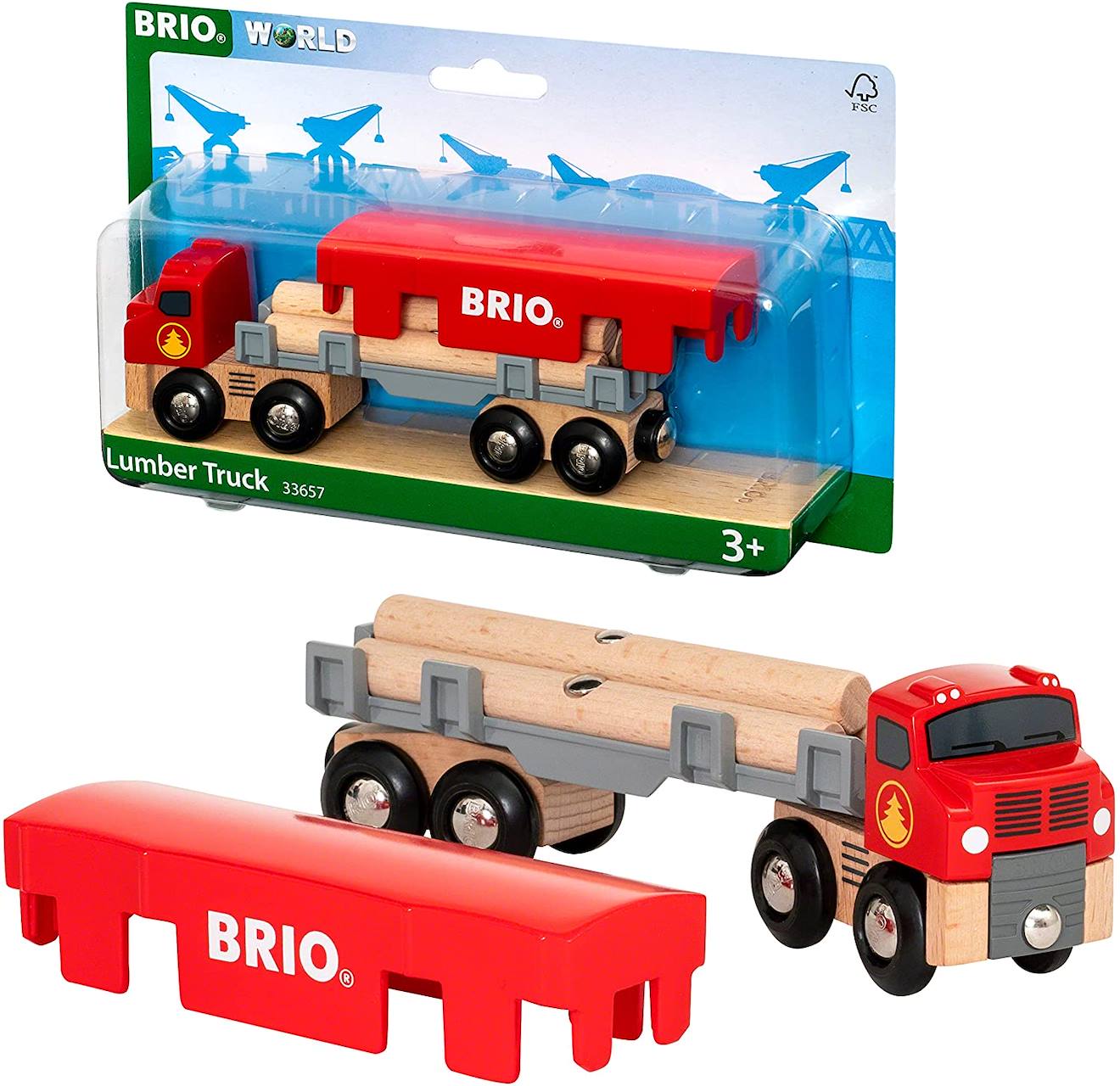 Camion De Transport De Bois Rouge