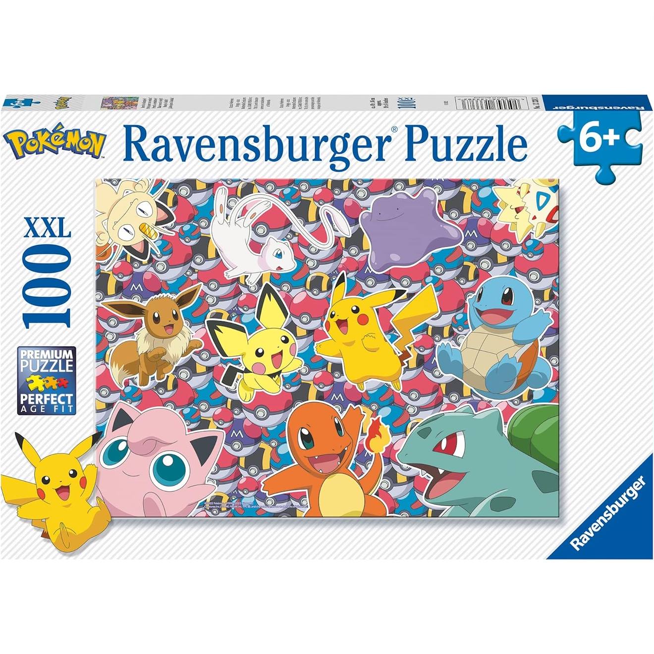Puzzle Prêt Pour La Bataille Pokémon 100 Pcs Xxl Blanc