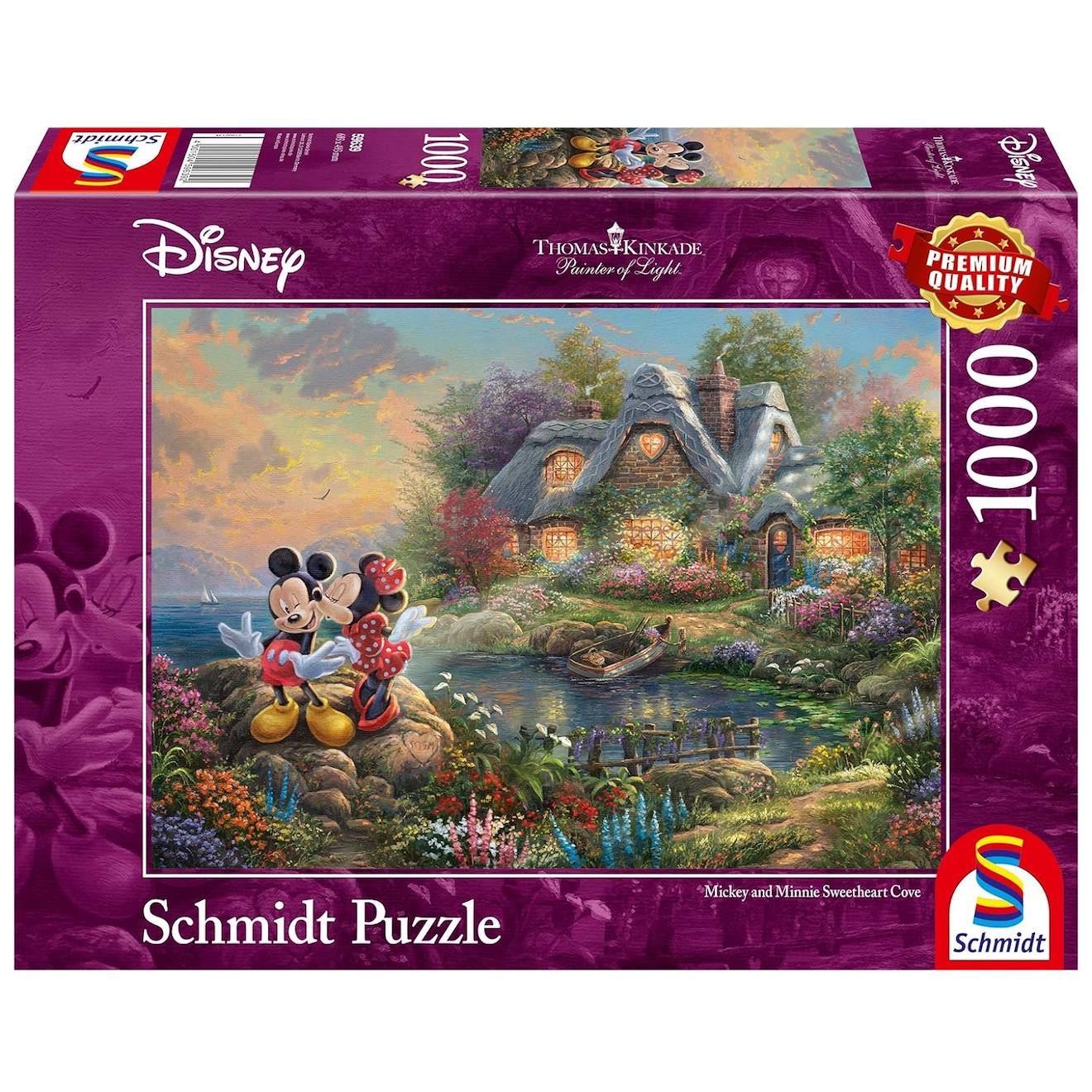 Puzzle Mickey Et Minnie Amoureux 1000 Pcs Violet