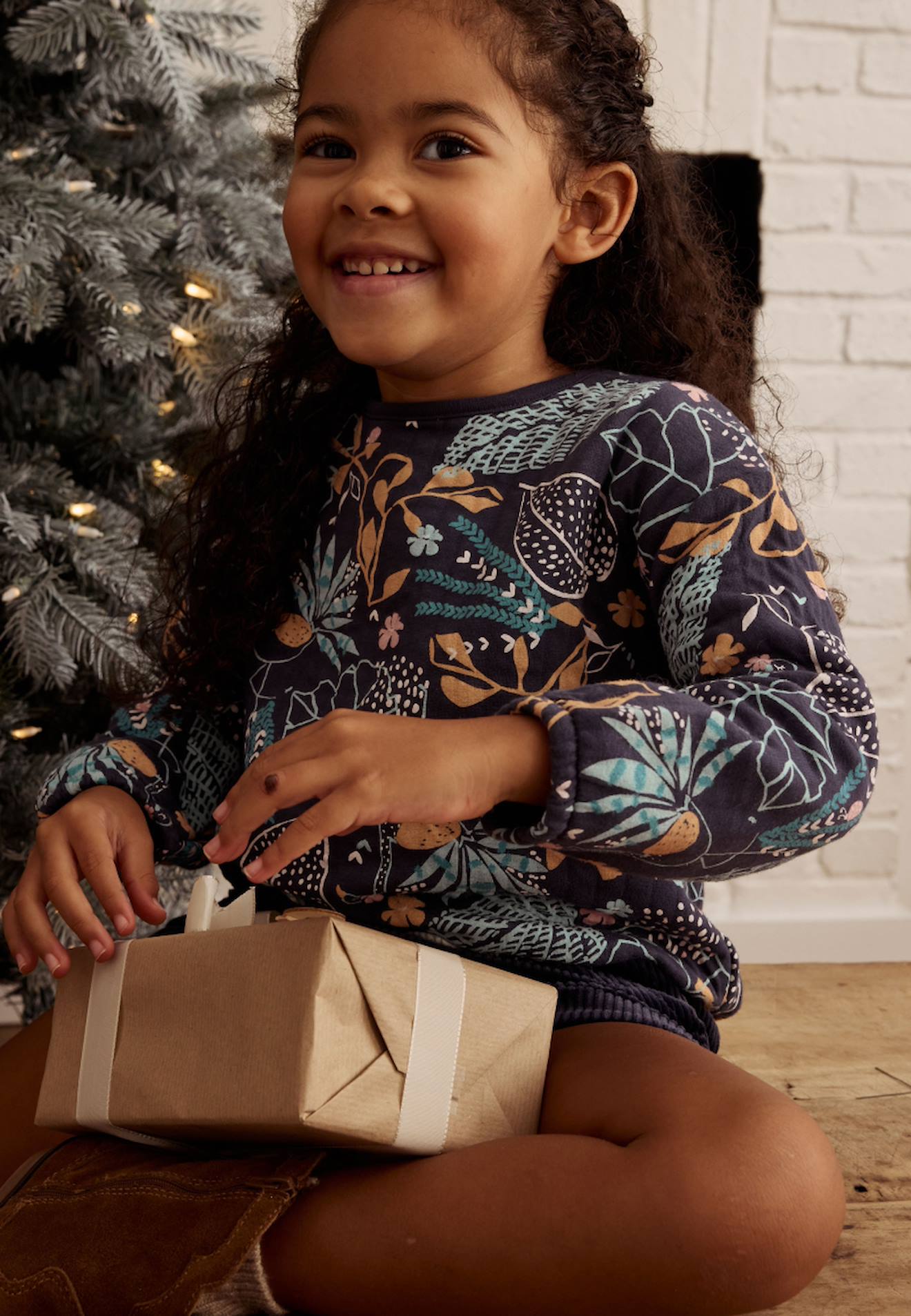 Sweat-shirt Enfant En Molleton Holamuchacha Bleu