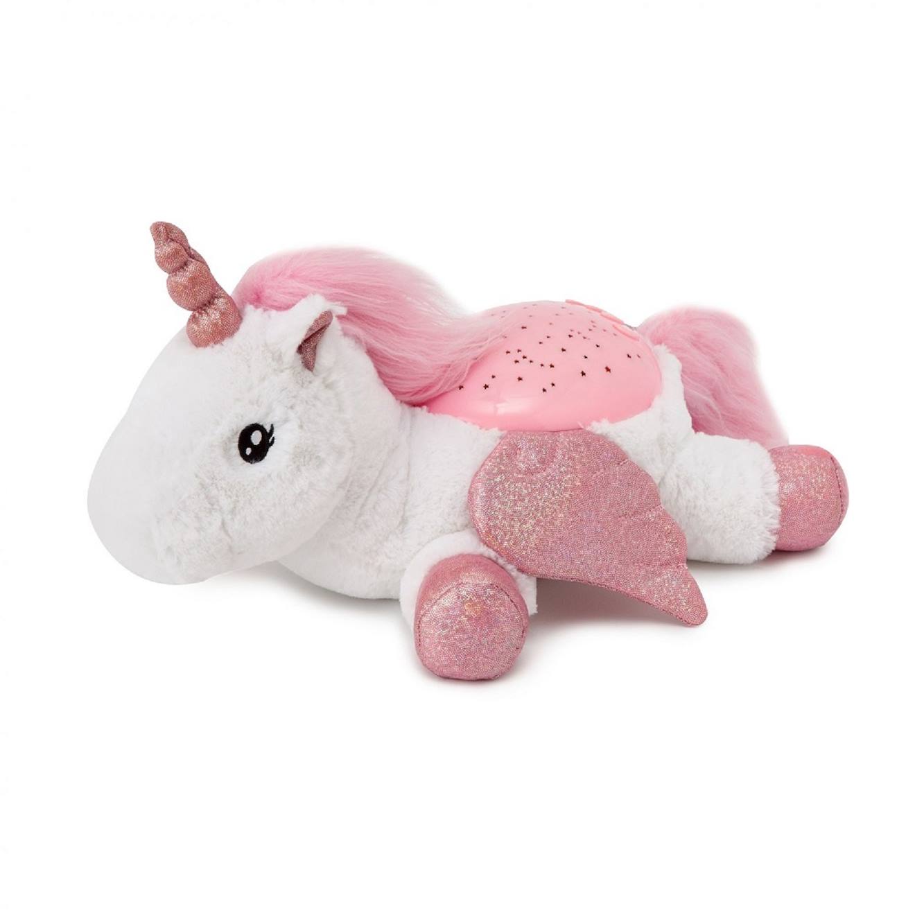 Peluche Veilleuse Projecteur D'étoiles Licorne Rose