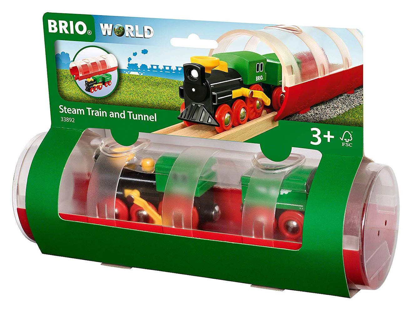 BRIO - Train À Vapeur Et Tunnel Vert