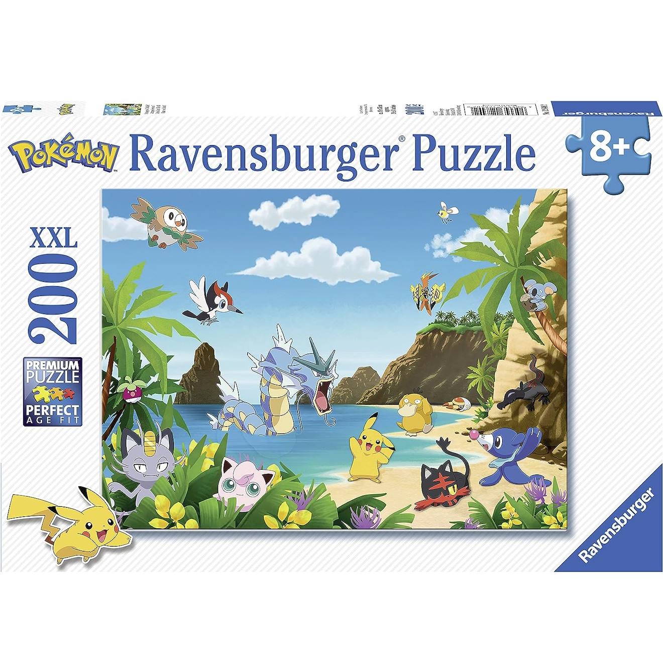 Ravensburger - Puzzle Attrapez-les Tous Pokémon 200 Pcs Xxl Bleu