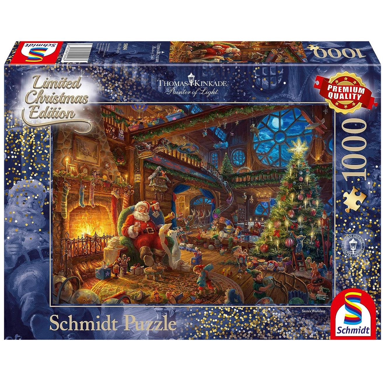 Puzzle Le Père Noël Et Ses Lutins 1000 Pcs Bleu