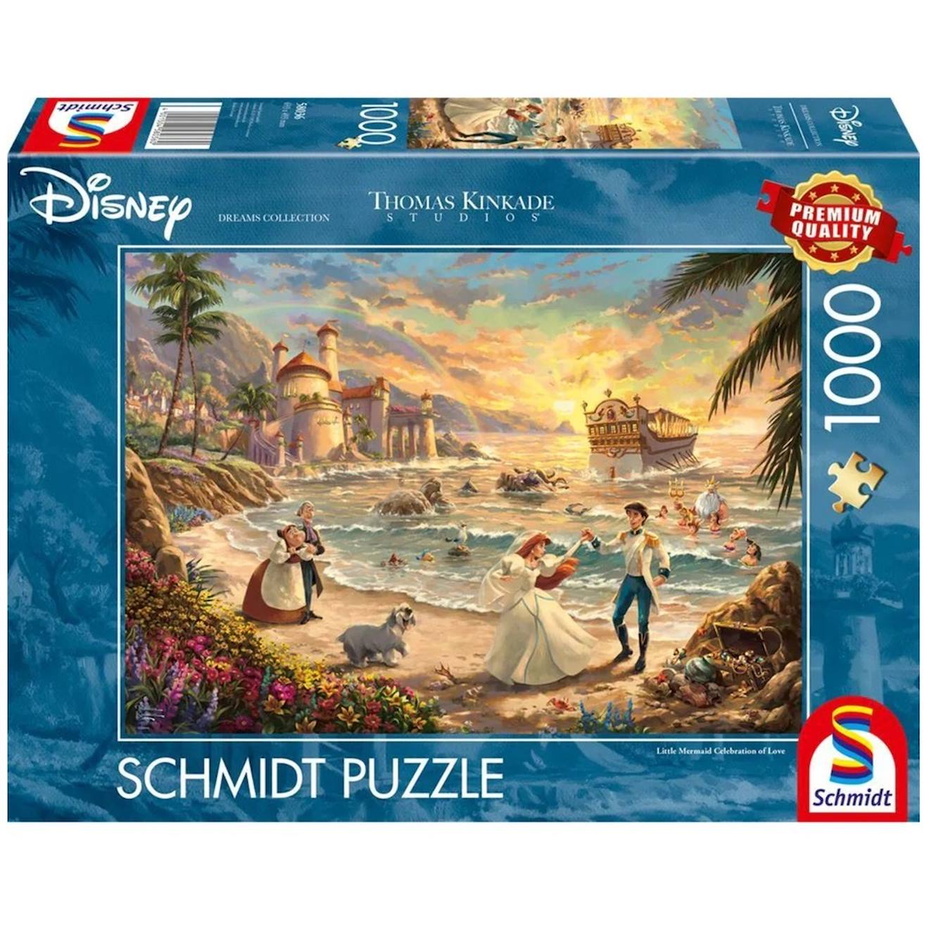 Puzzle Mariage De La Petite Sirène 1000 Pcs Bleu