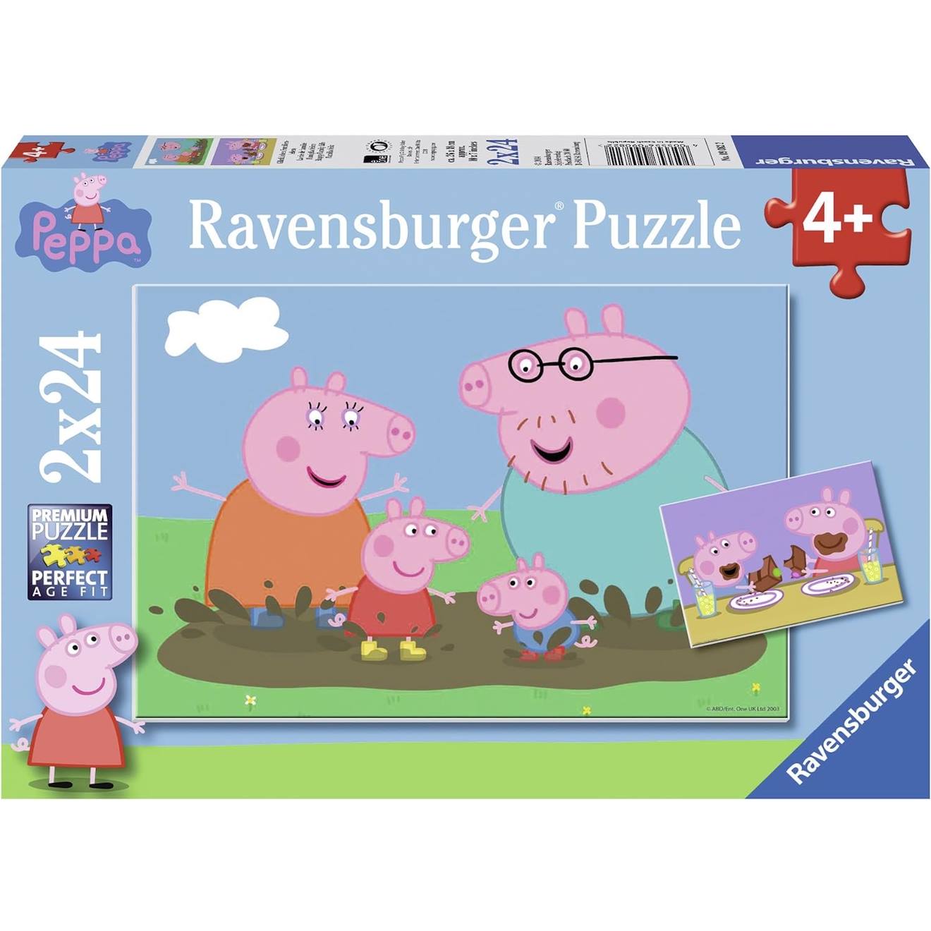 Puzzle La Famille Peppa Pig 2x24 Pcs Bleu