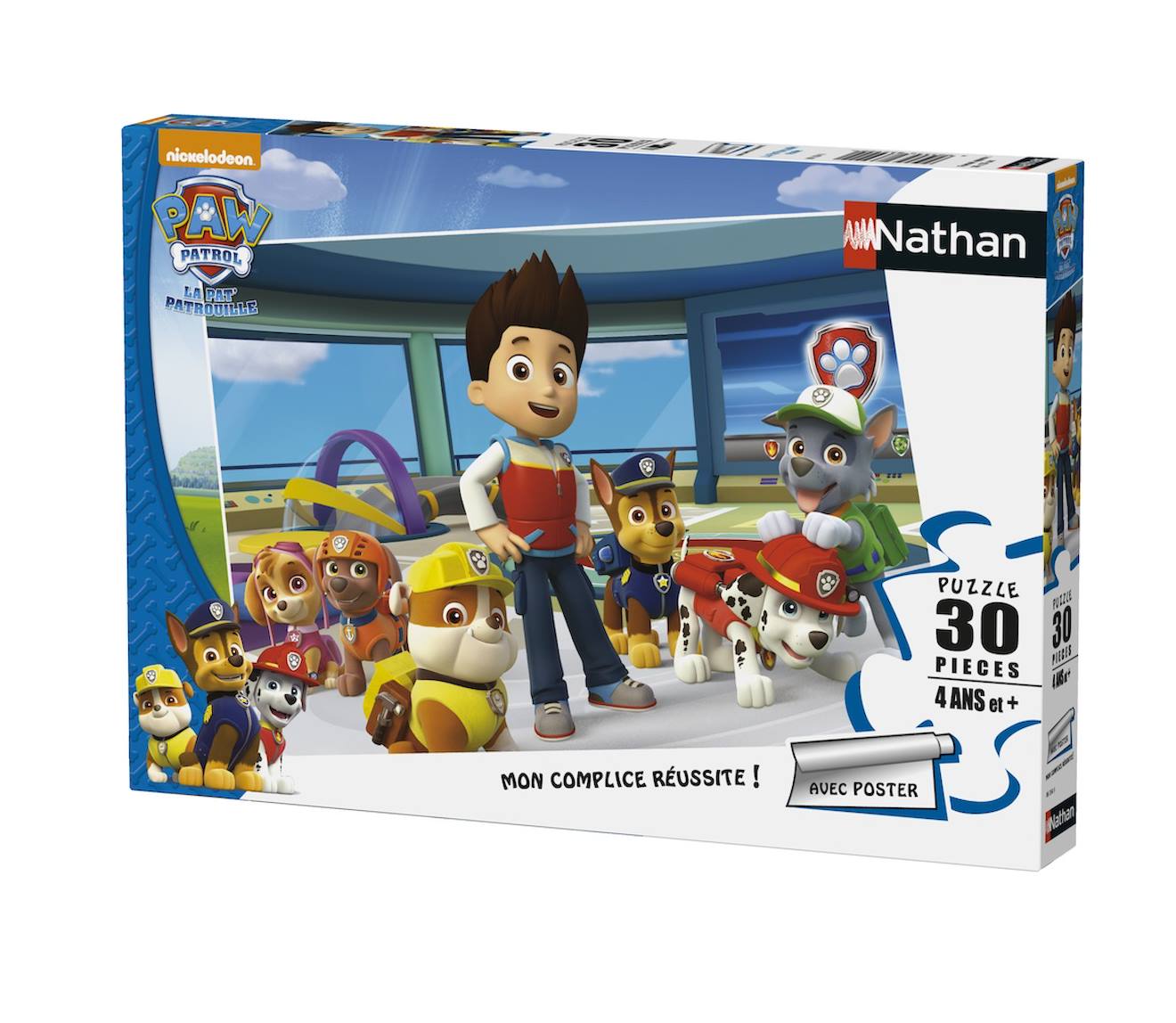 Nathan - Puzzle La Pat'patrouille Réunie 30 Pcs Bleu