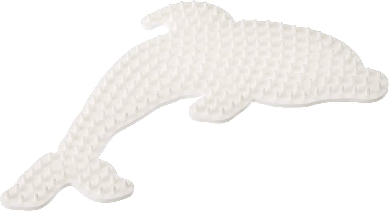 Plaque Dauphin Perles Plastique Midi Blanc
