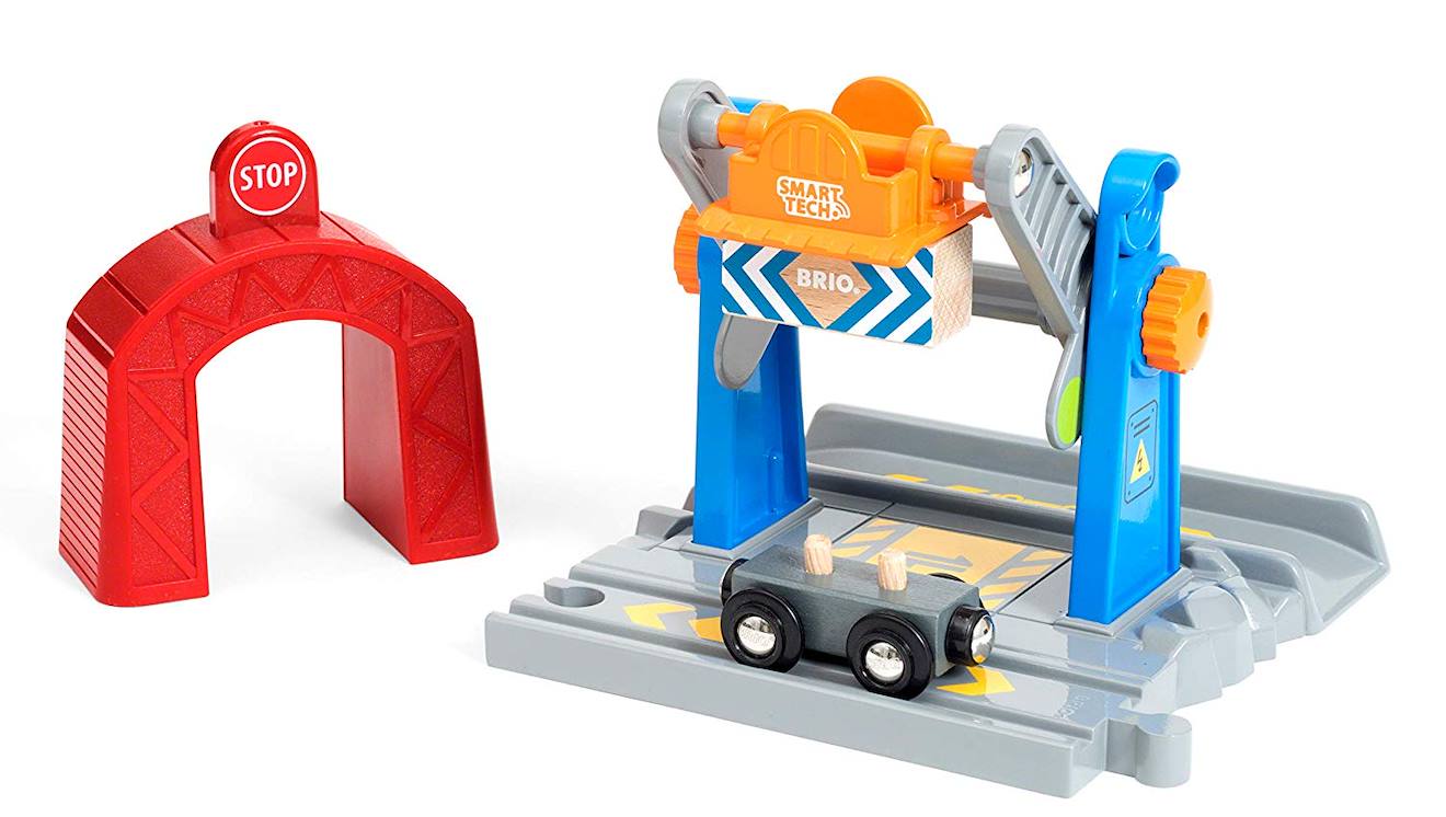 BRIO - Grue Chargement Marchandises Smart Tech Bleu