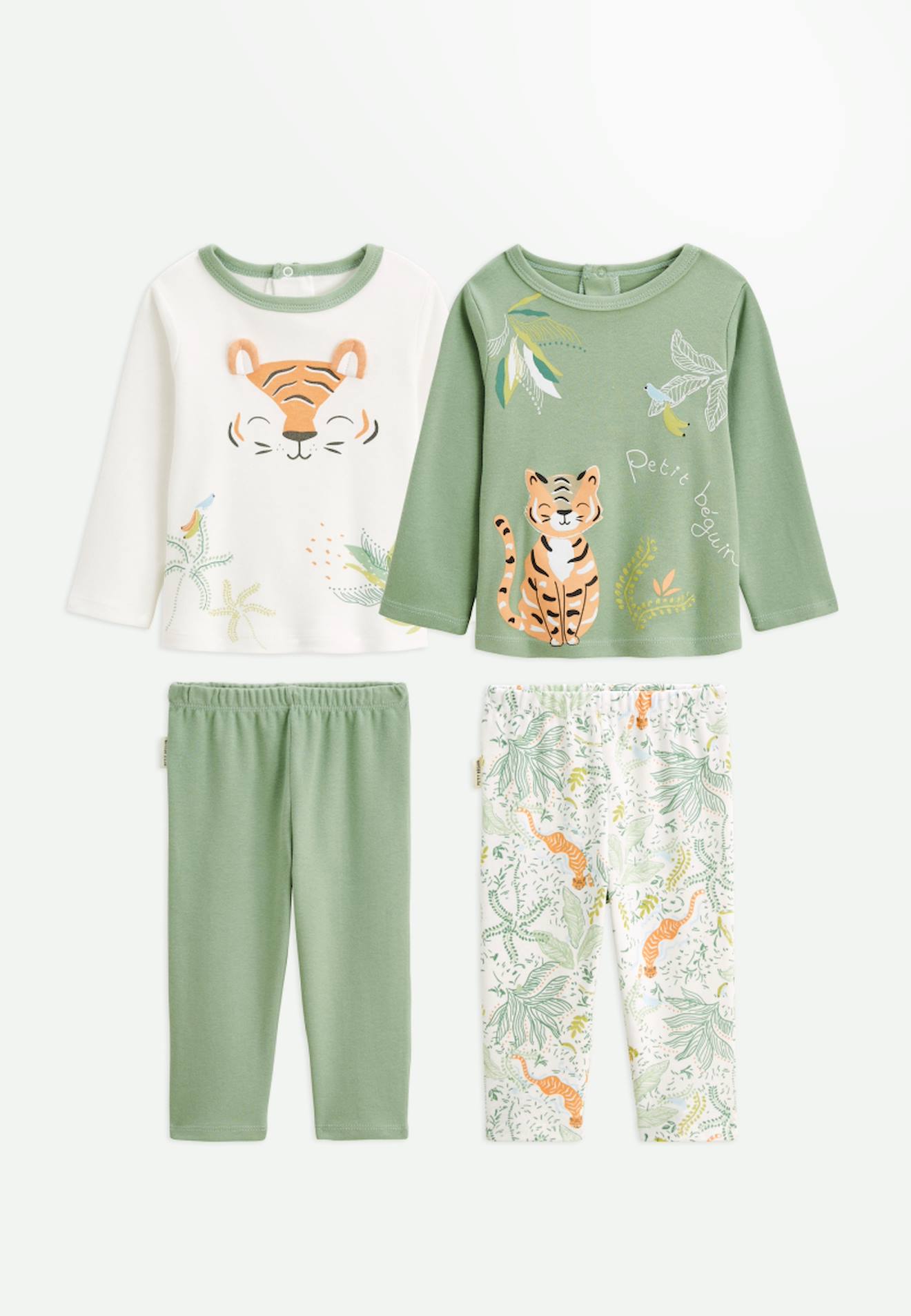 Lot De 2 Pyjamas Enfant Kanha Vert