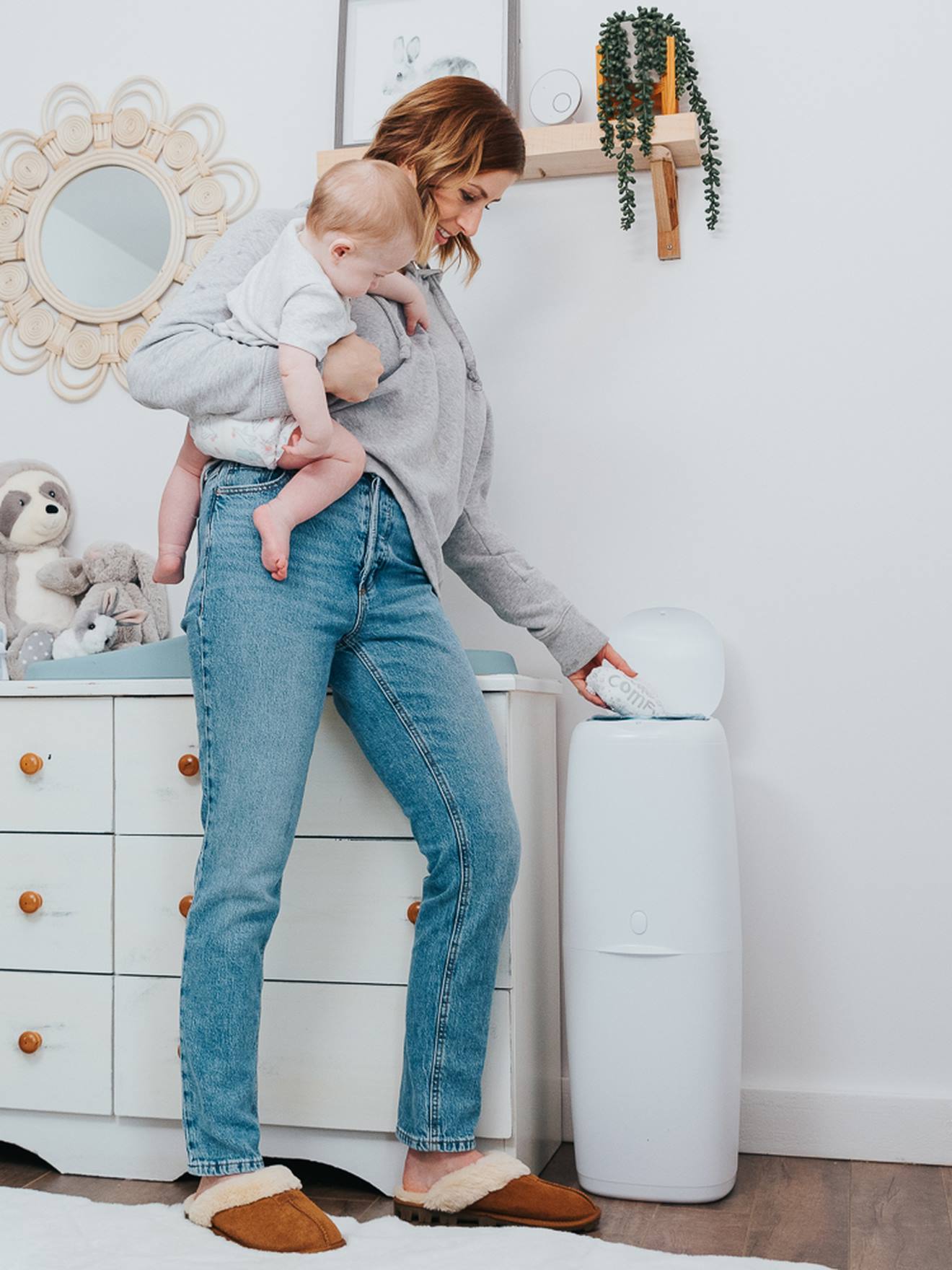 Poubelle à couches Dress Up blanc