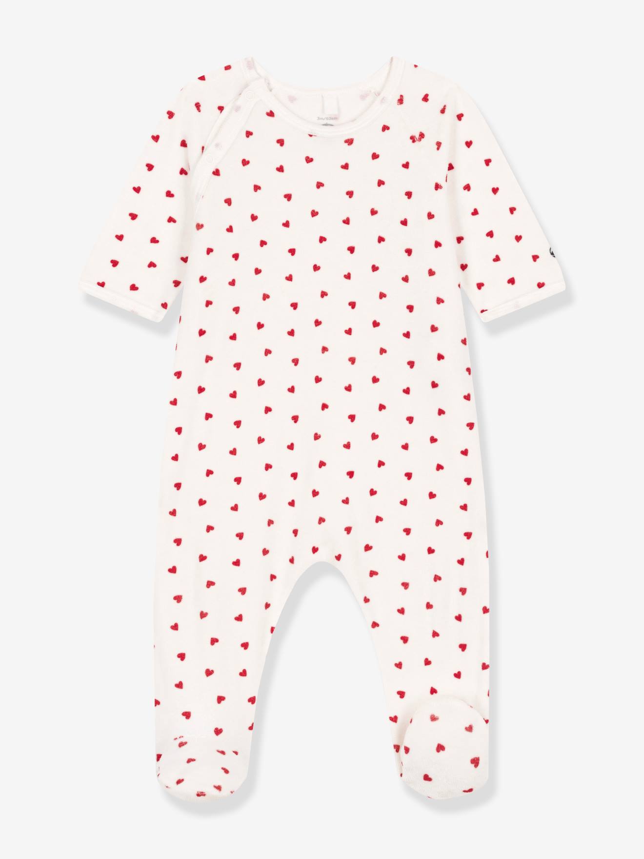 Pyjama bb en velours coeurs blanc 39 €
