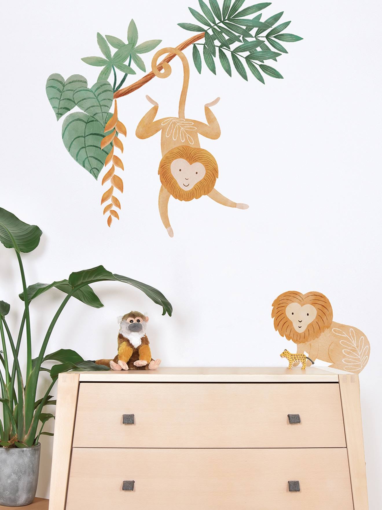 Planche de stickers Décor Jungle multicolore