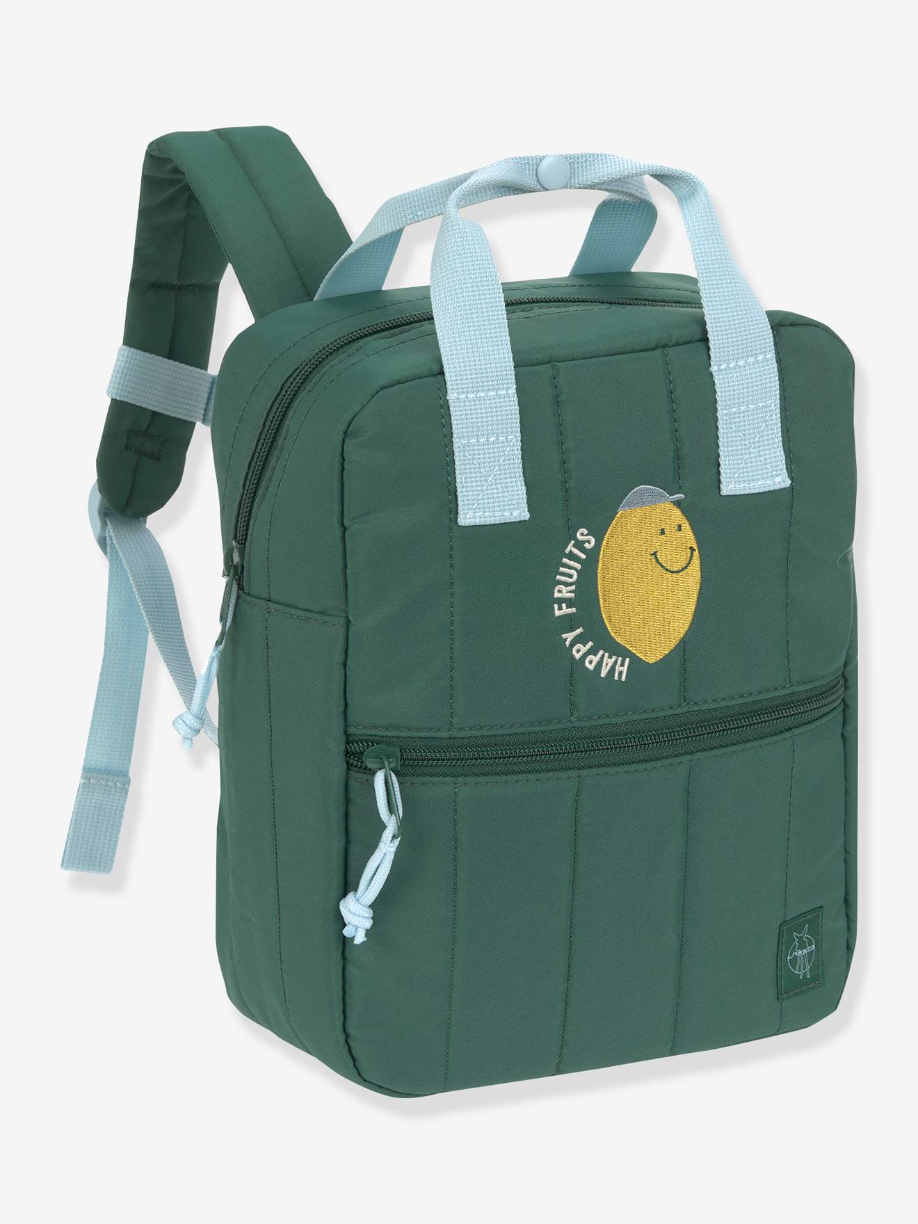 Mini Sac à dos carré Little Gang LÄSSIG vert fonce uni