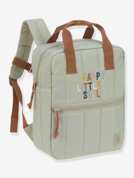 Mini Sac à dos carré Little Gang LÄSSIG kaki+pêche+VERT FONCE UNI 1 - vertbaudet enfant 
