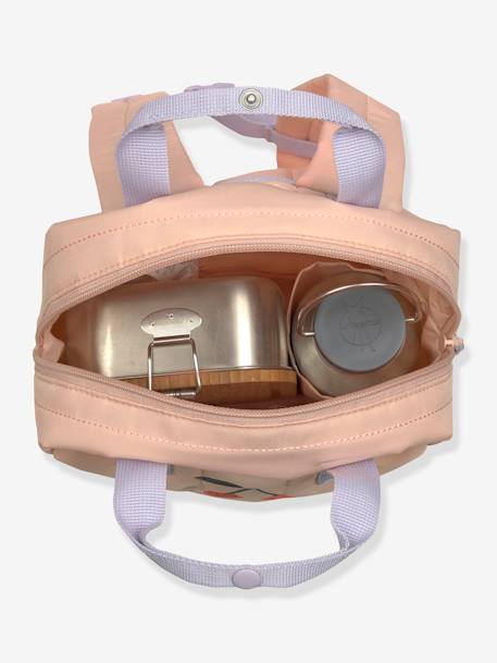 Mini Sac à dos carré Little Gang LÄSSIG kaki+pêche+VERT FONCE UNI 9 - vertbaudet enfant 