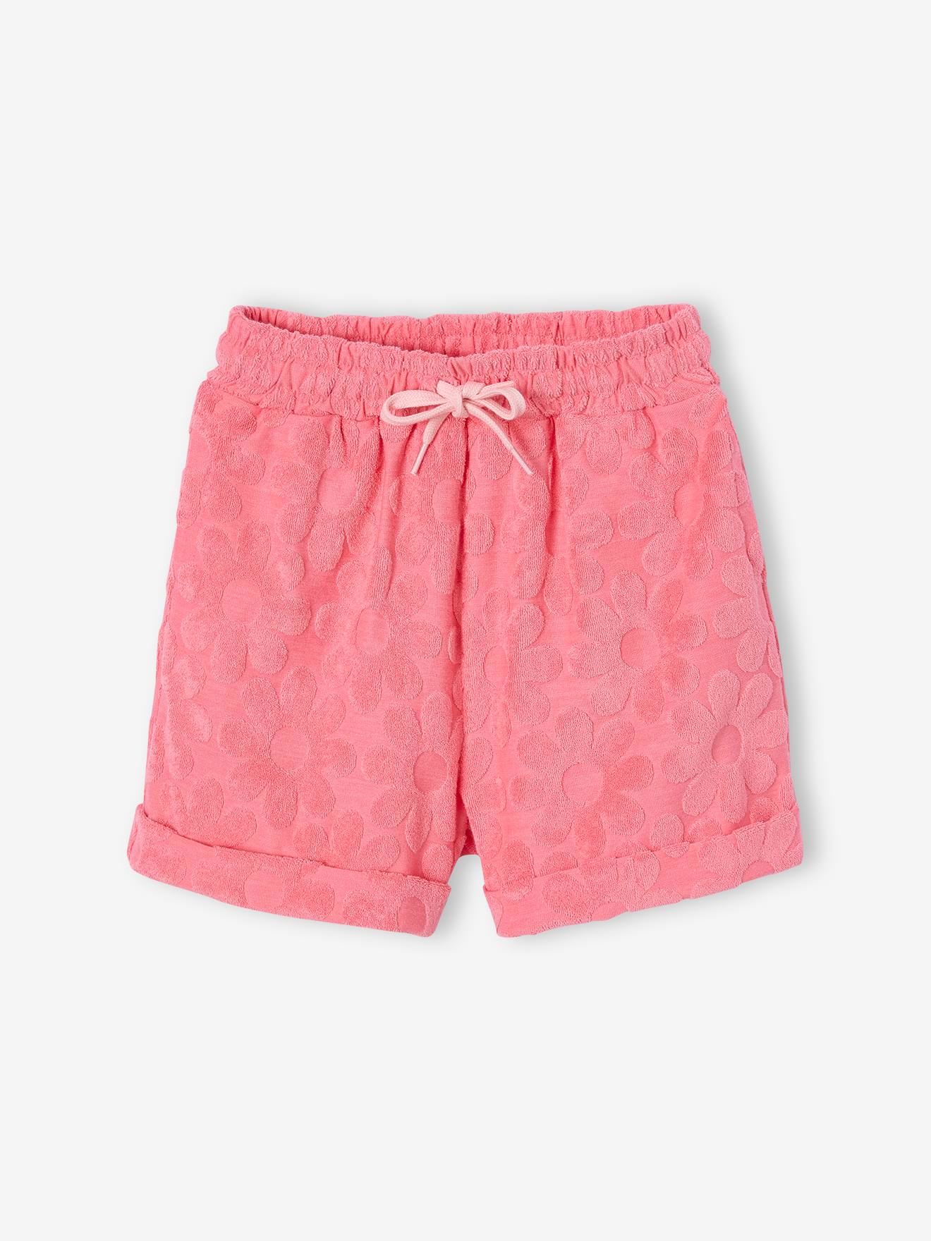 Short De Survêtement Fille H&M - Taille 3-4 Ans - Rose Tacheté - Coton - Occasion