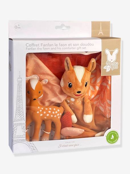Vulli - Coffret fanfan et son doudou - Marron