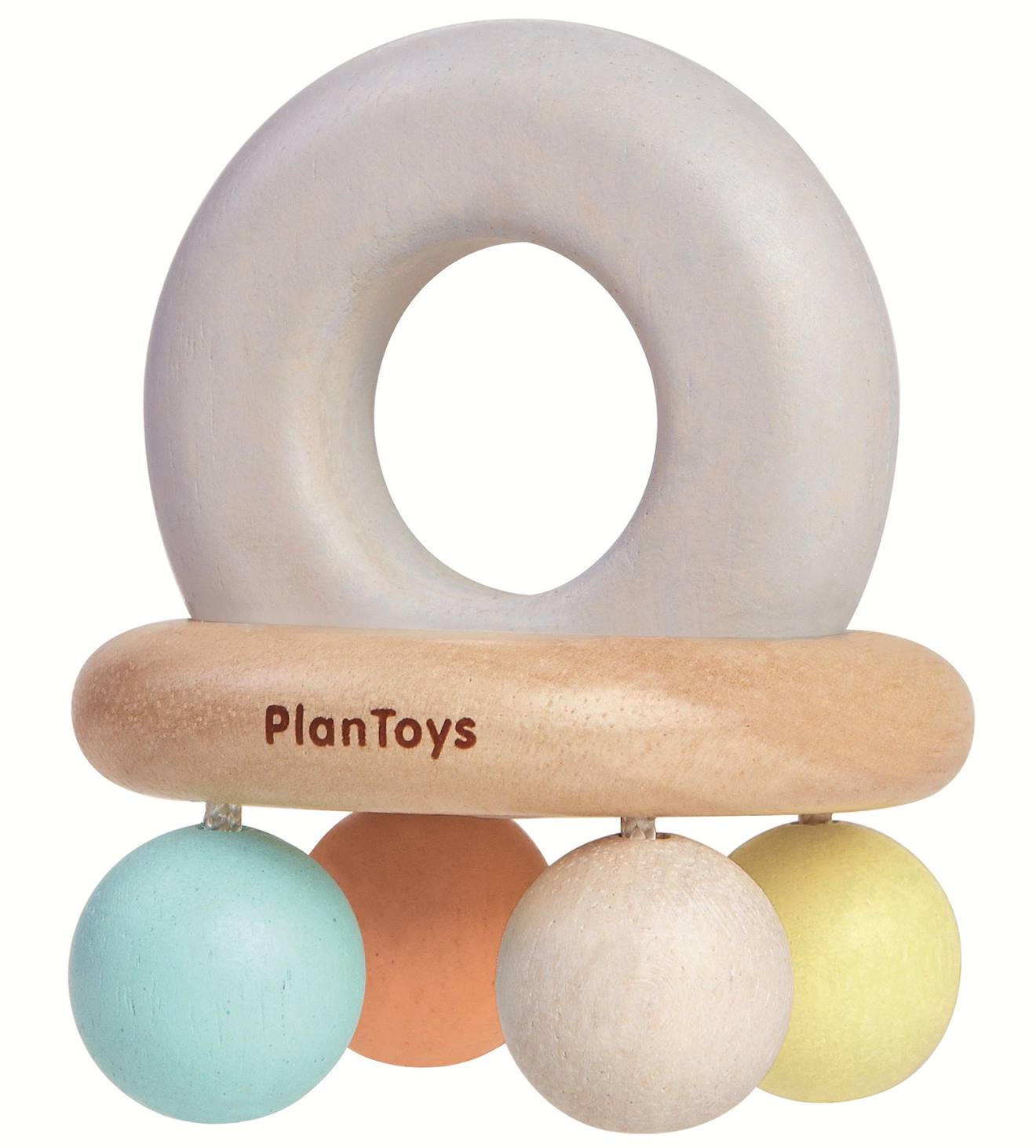 Plan Toys - Hochet Cloches Beige